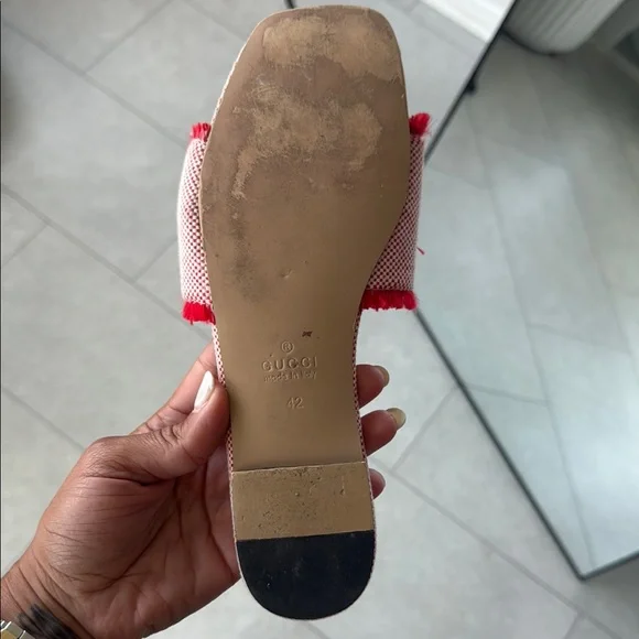 Women's Pink and Red Slide Sandals- 42 - Picture 2 of 3